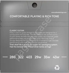 Pitbull Strings Silver Seri Klasik Gitar Tel Takımı Pena Hediyeli SCG